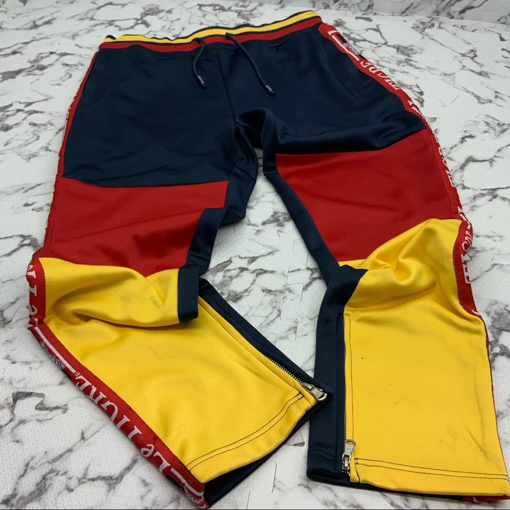 Men's Le Tigre Navy | Red | Yellow Track Pants NWT